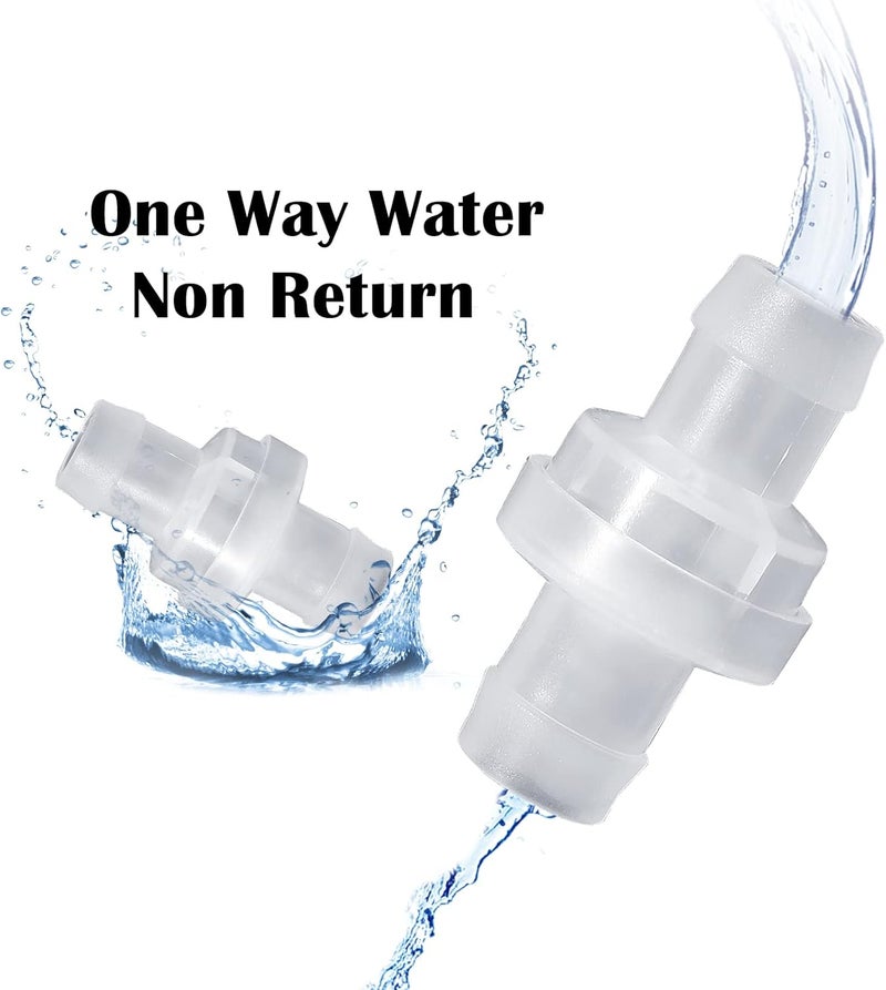 Uenhoy 5 Pcs 1/2" Check Valve - 12mm Plastic One Way Non-Return Valve for Fuel, Gas, Air, Liquid - Image 4